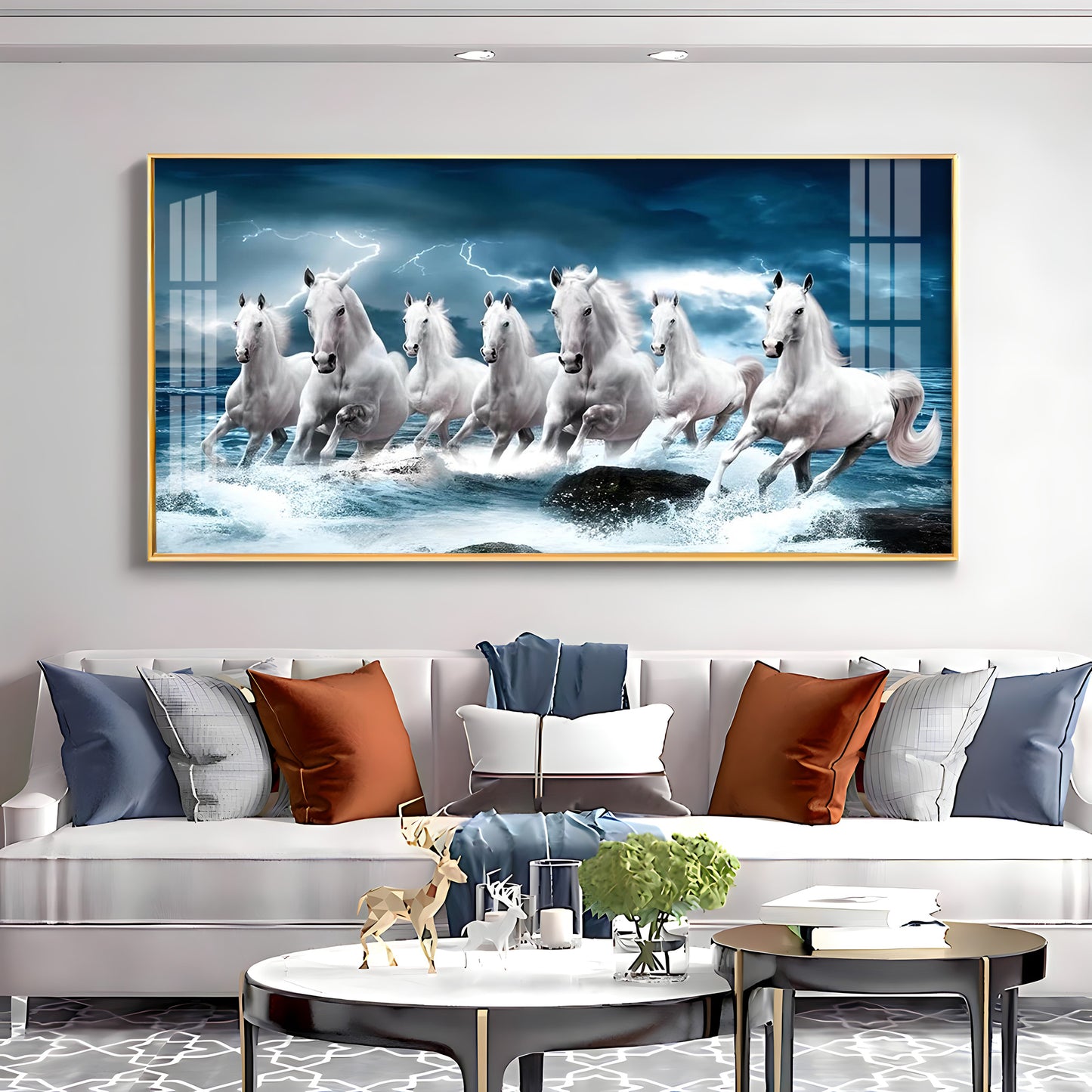 Heaven Horses Premium Acrylic Horizontal Wall Art