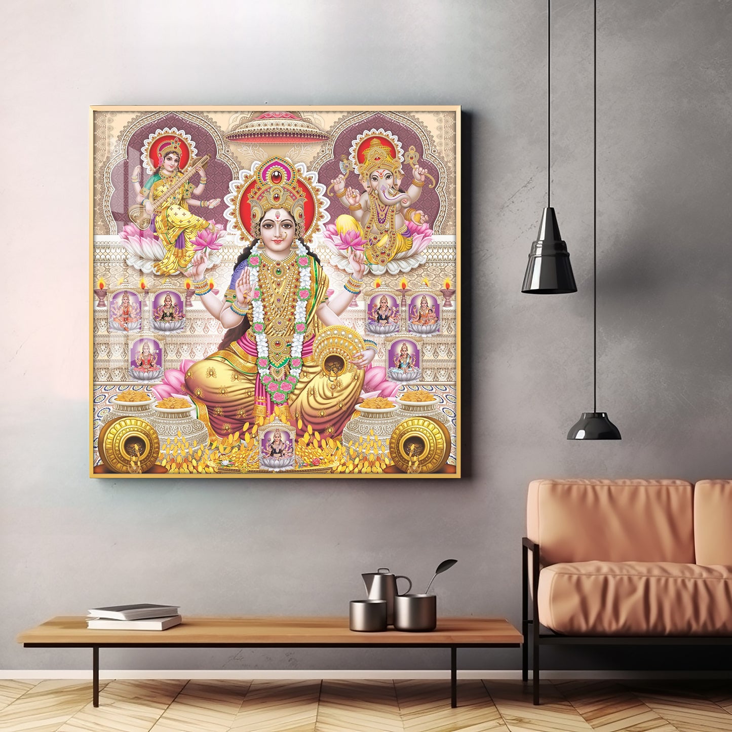 Supreme Laxmi Radiance Premium Acrylic Square Wall Art