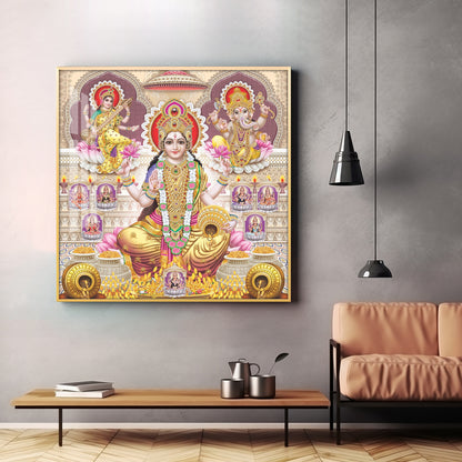 Supreme Laxmi Radiance Premium Acrylic Square Wall Art