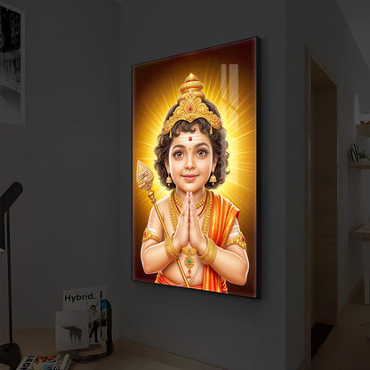 Murugan Ji Balroop Modern Luxury Backlight Vertical Wall Art