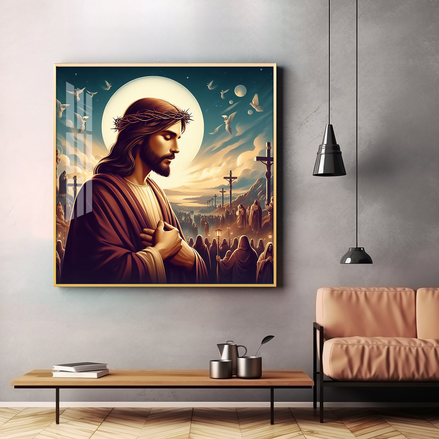 Jesus Christ Premium Acrylic Square Wall Art