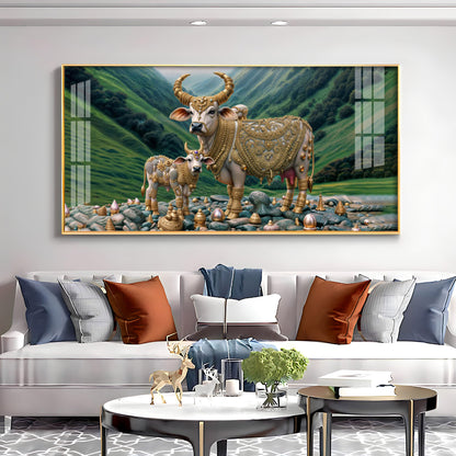 Mythological Cow Premium Acrylic Horizontal Wall Art