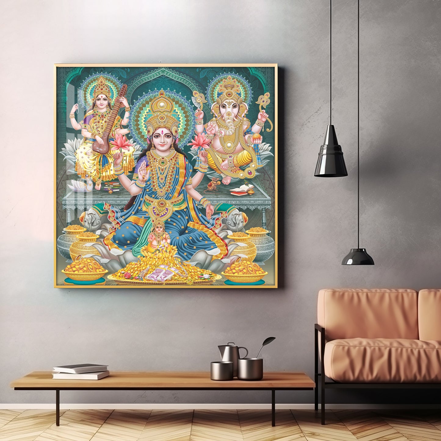 Deities Blessings Premium Acrylic Square Wall Art