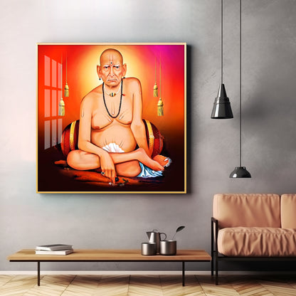 Swami of Akkalkot Premium Acrylic Square Wall Art