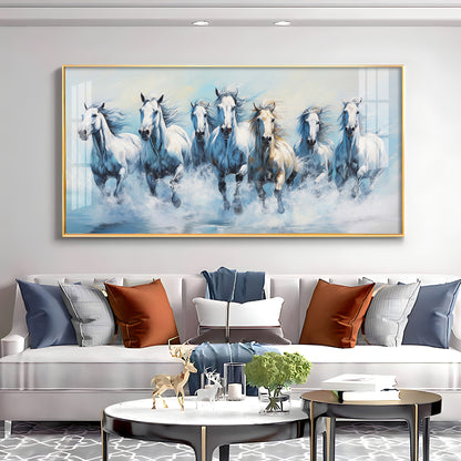 Fairytale Seven Horses Premium Acrylic Horizontal Wall Art