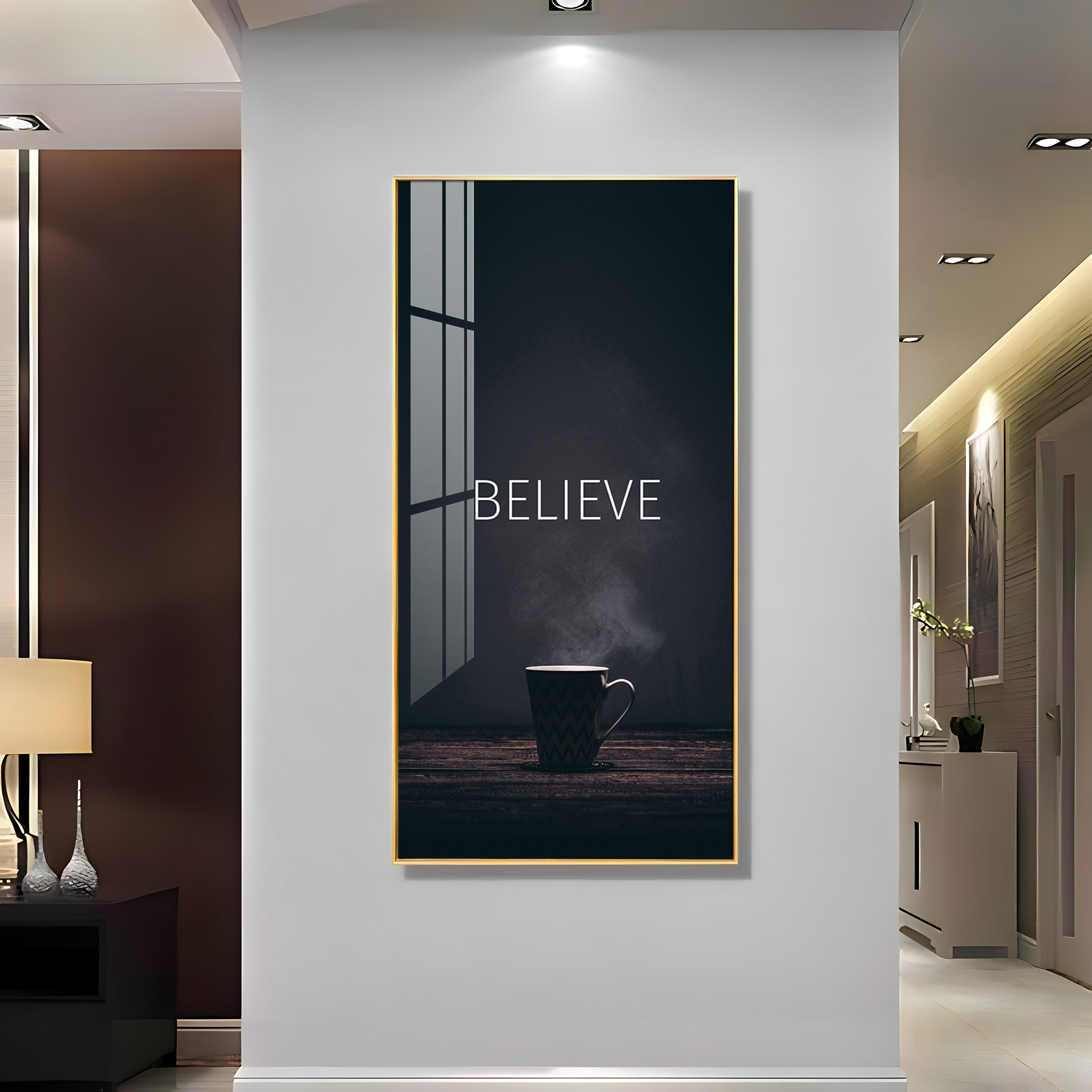 Believe Premium Acrylic Vertical Wall Art