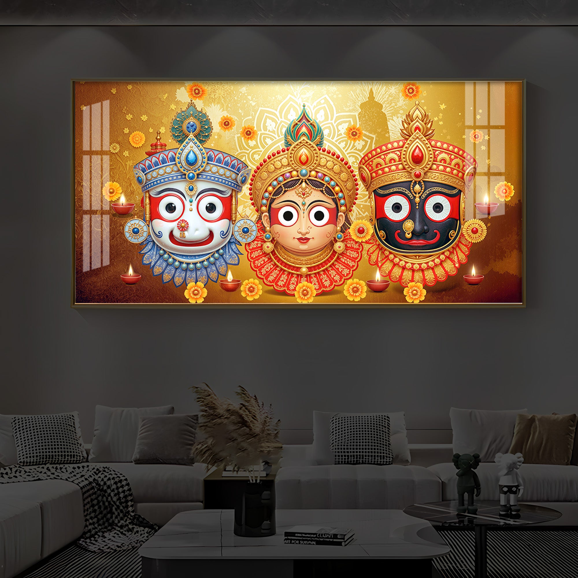 Jai Jagannath Modern Luxury Backlight Horizontal Wall Art