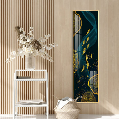 Oceanic Gold Fish Premium Acrylic Vertical Wall Art
