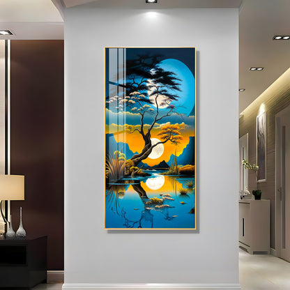 Sunset Serenity Premium Acrylic Vertical Wall Art