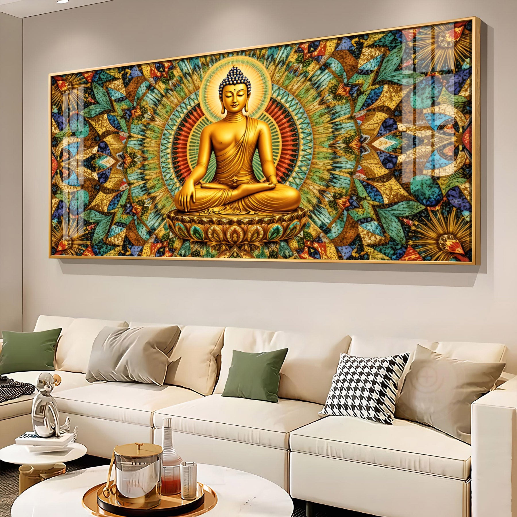 Radiant Harmony Of Buddha Premium Acrylic Horizontal Wall Art