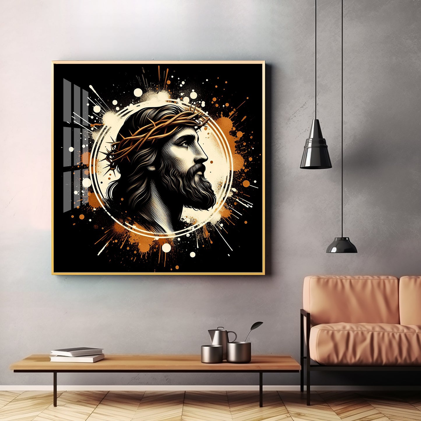 Jesus Premium Acrylic Square Wall Art