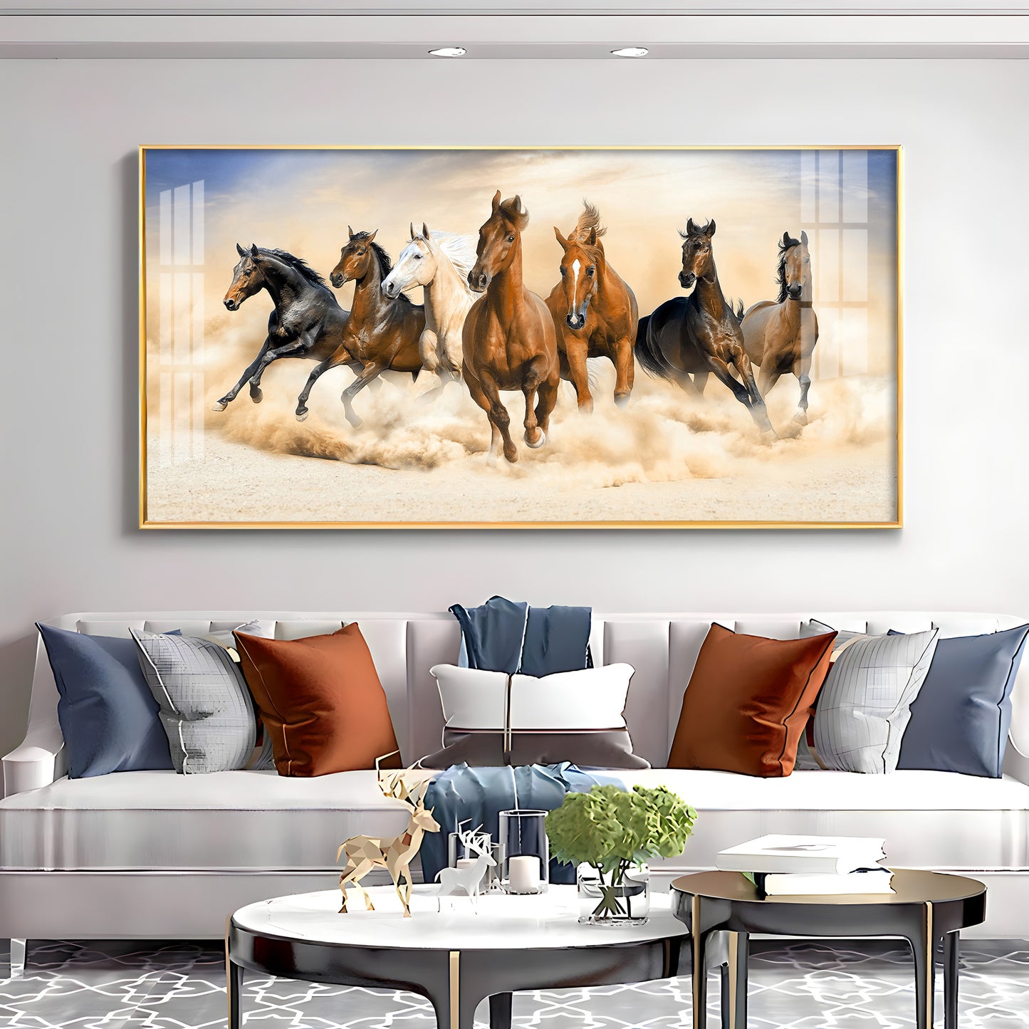 Herd of Horses Premium Acrylic Horizontal Wall Art