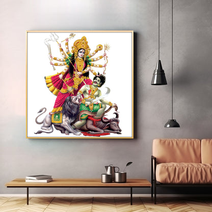 Mahishasuramardini Grace Premium Acrylic Square Wall Art