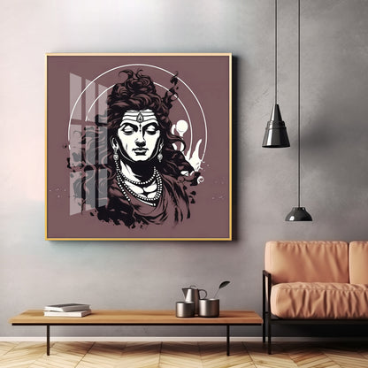 Shiv Shankar Premium Acrylic Square Wall Art