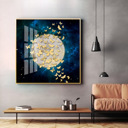 The Golden Array Premium Acrylic Square Wall Art