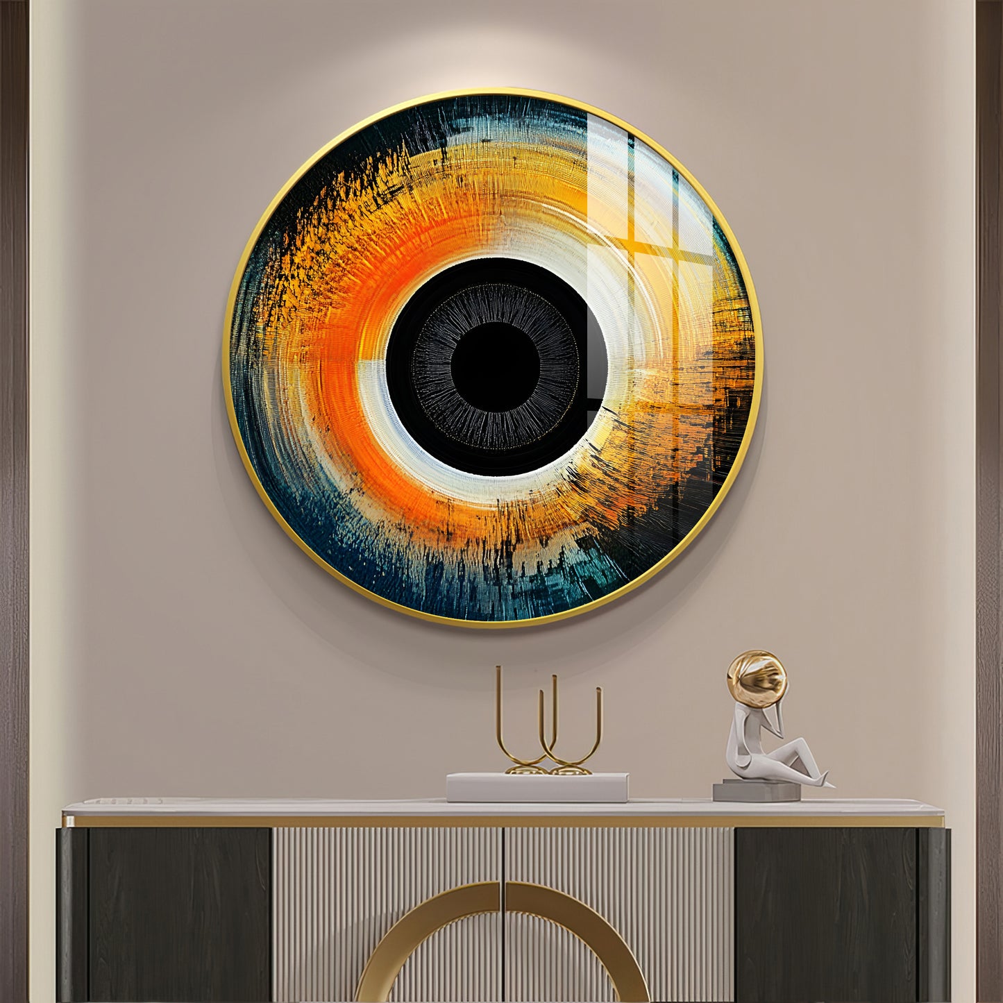 Visionary Gaze Premium Acrylic Round Wall Art