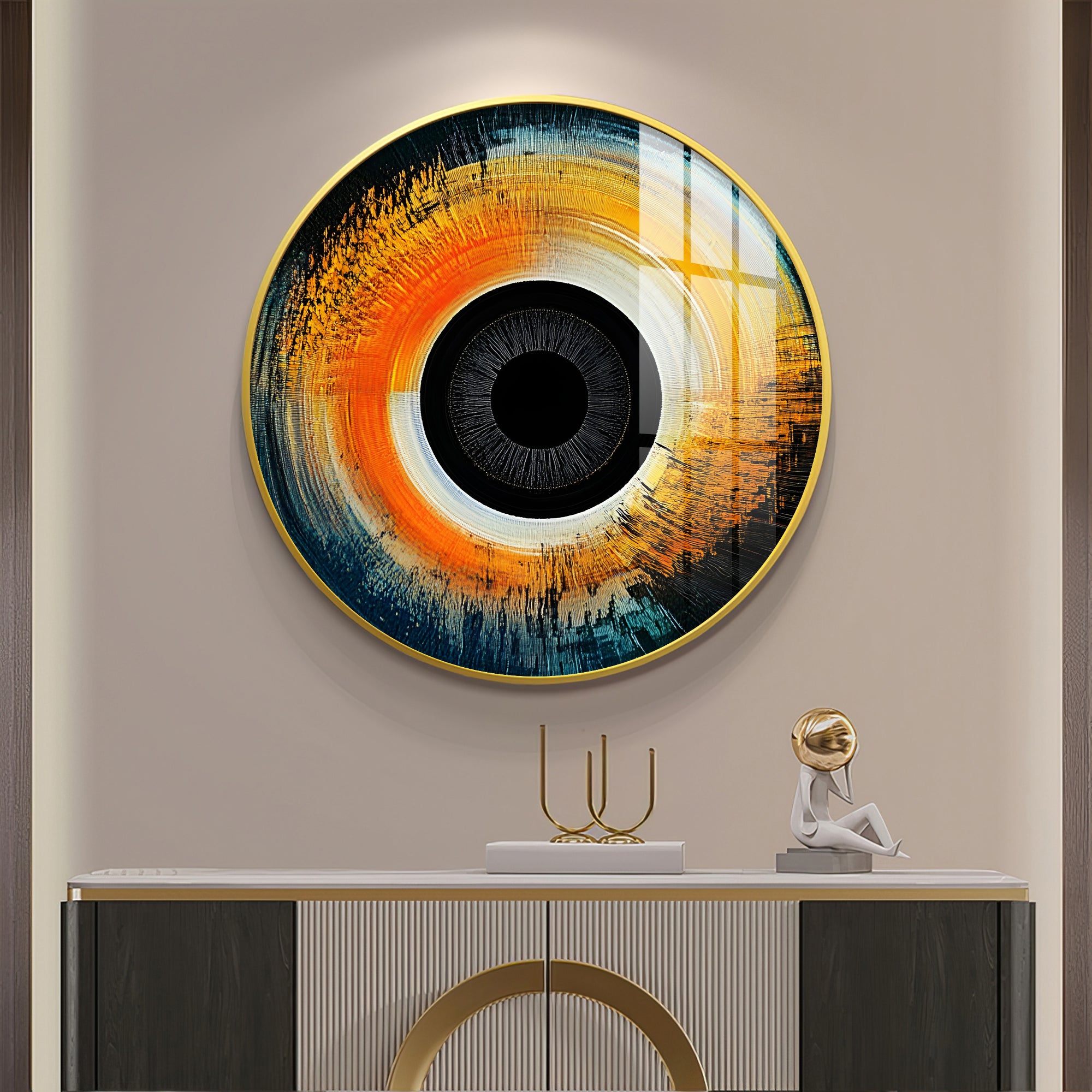 Visionary Gaze Premium Acrylic Round Wall Art