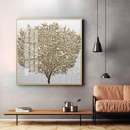 Golden Tree Premium Acrylic Square Wall Art