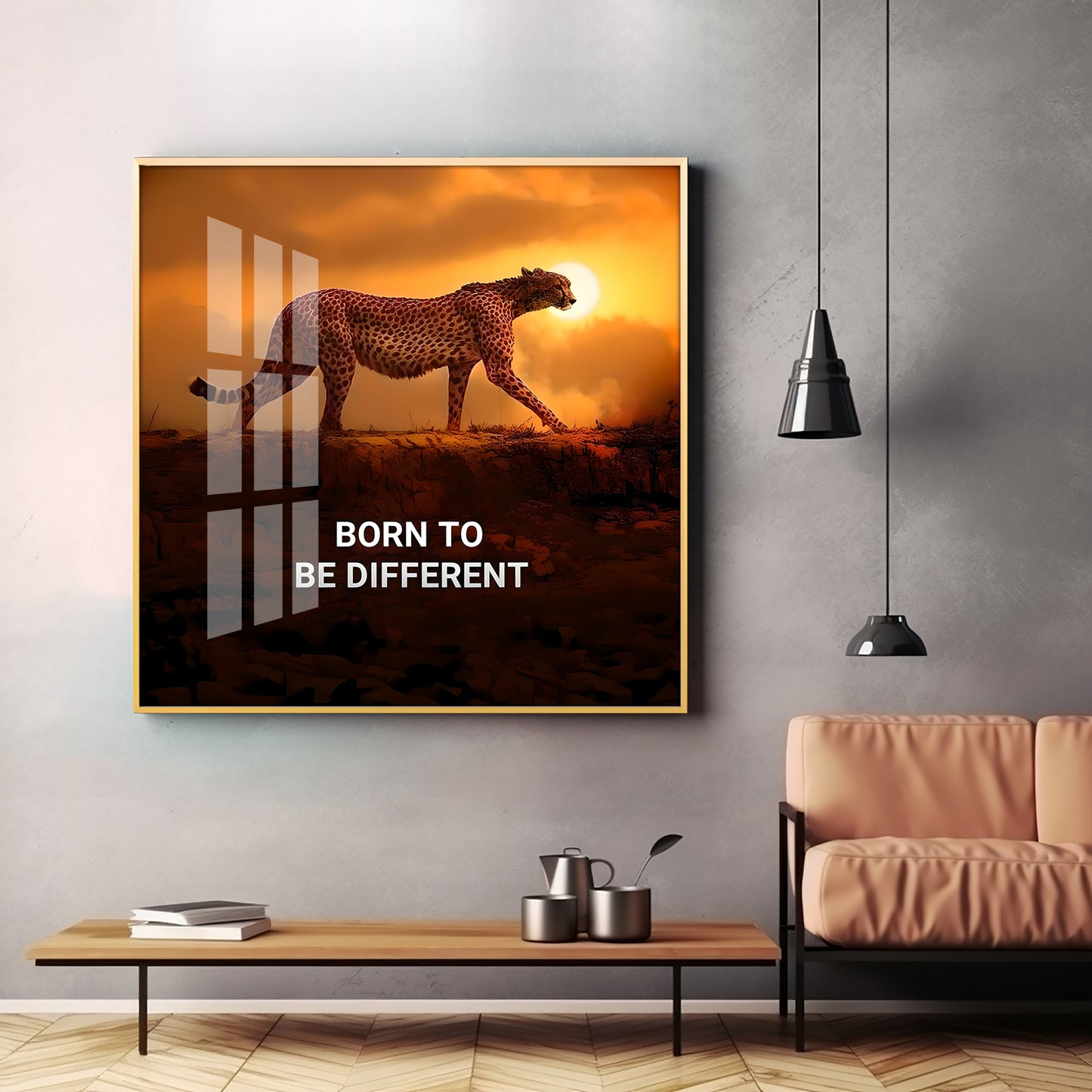 Be Different Premium Acrylic Square Wall Art