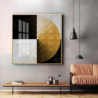 Moroccan Gold Premium Acrylic Square Wall Art