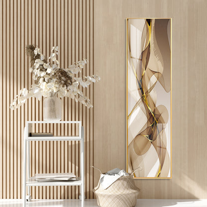 Black Gold Abstract Vertical Premium Acrylic Vertical Wall Art