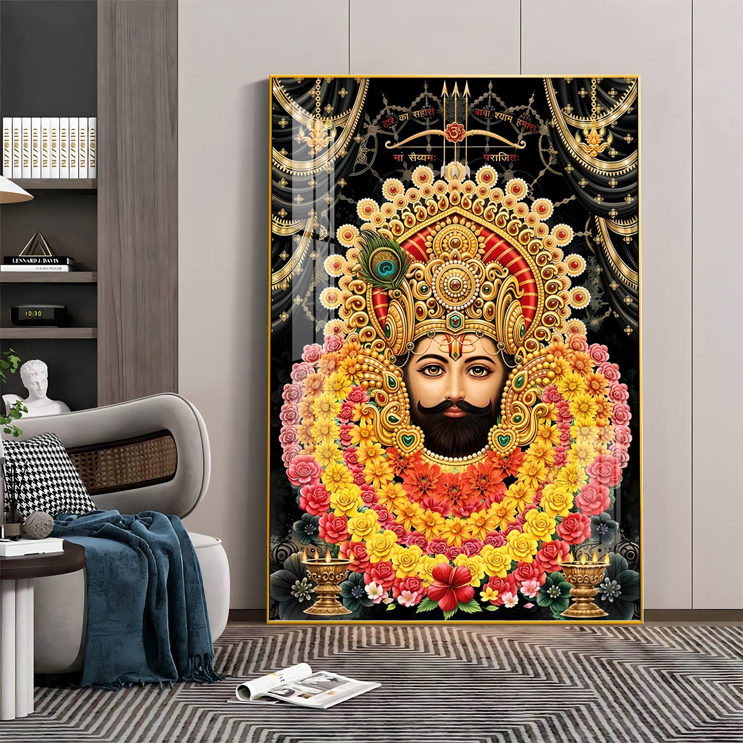 Majestic Shyam Baba Premium Acrylic Vertical Wall Art