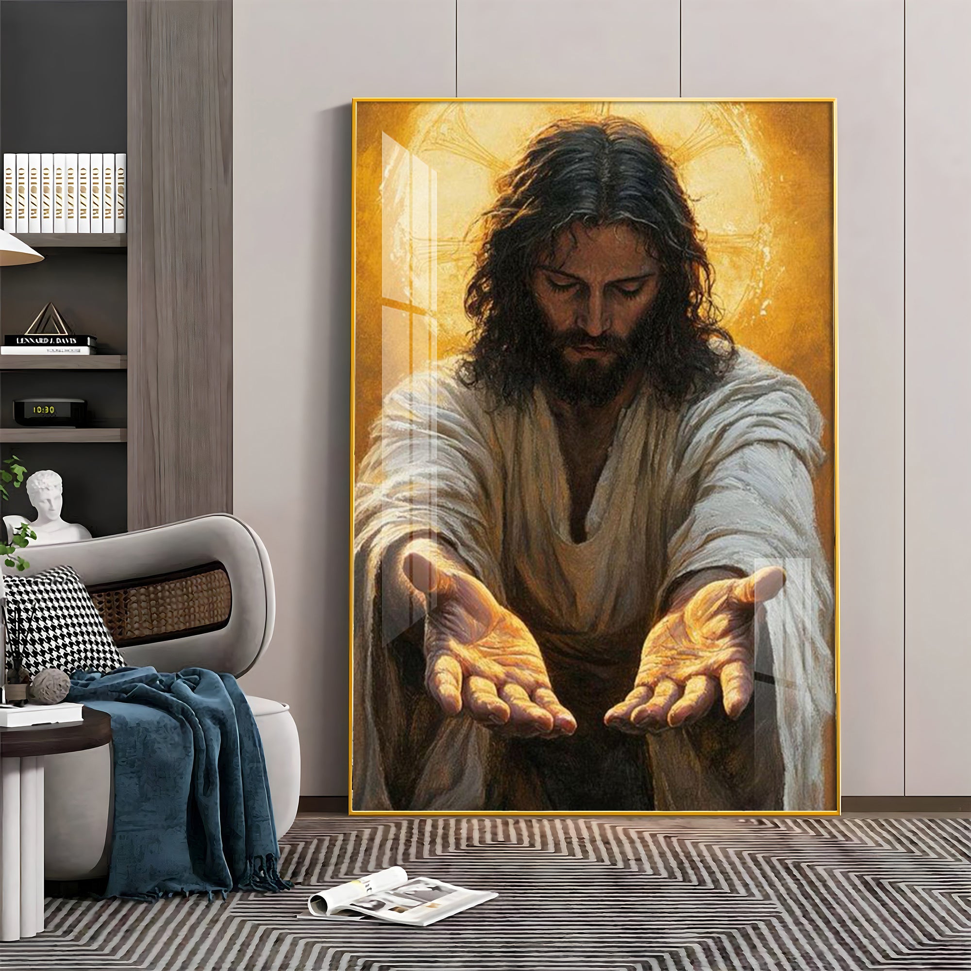 Faithful Jesus Hands Premium Acrylic Wall Art