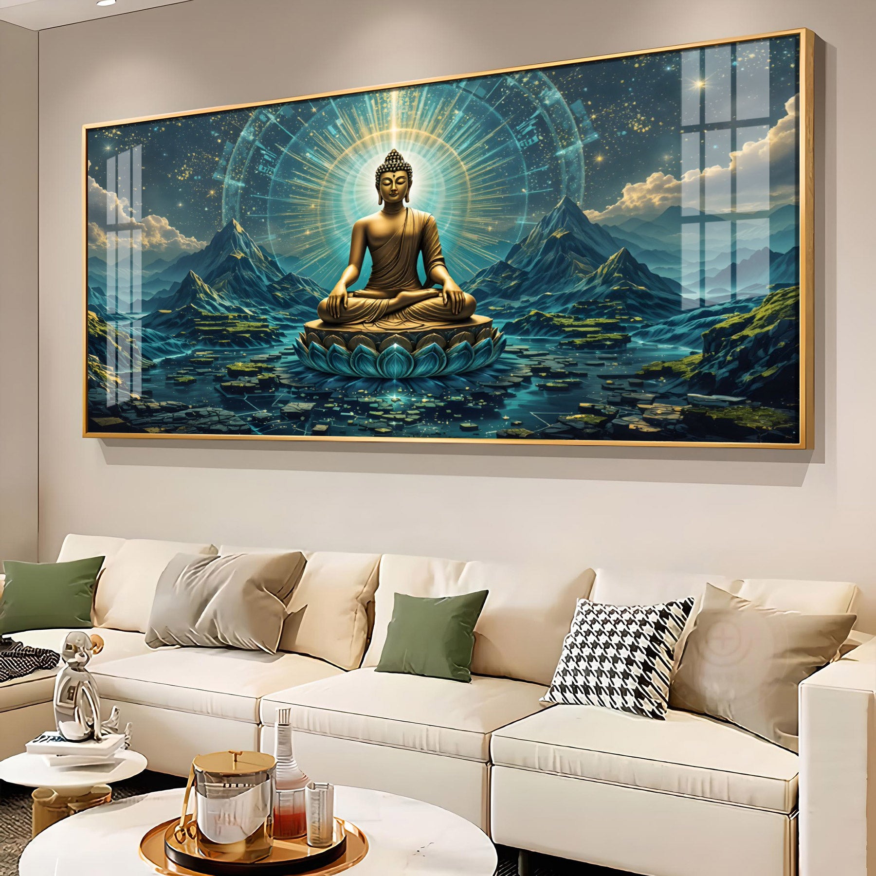 Buddha's Reflection Premium Acrylic Horizontal Wall Art