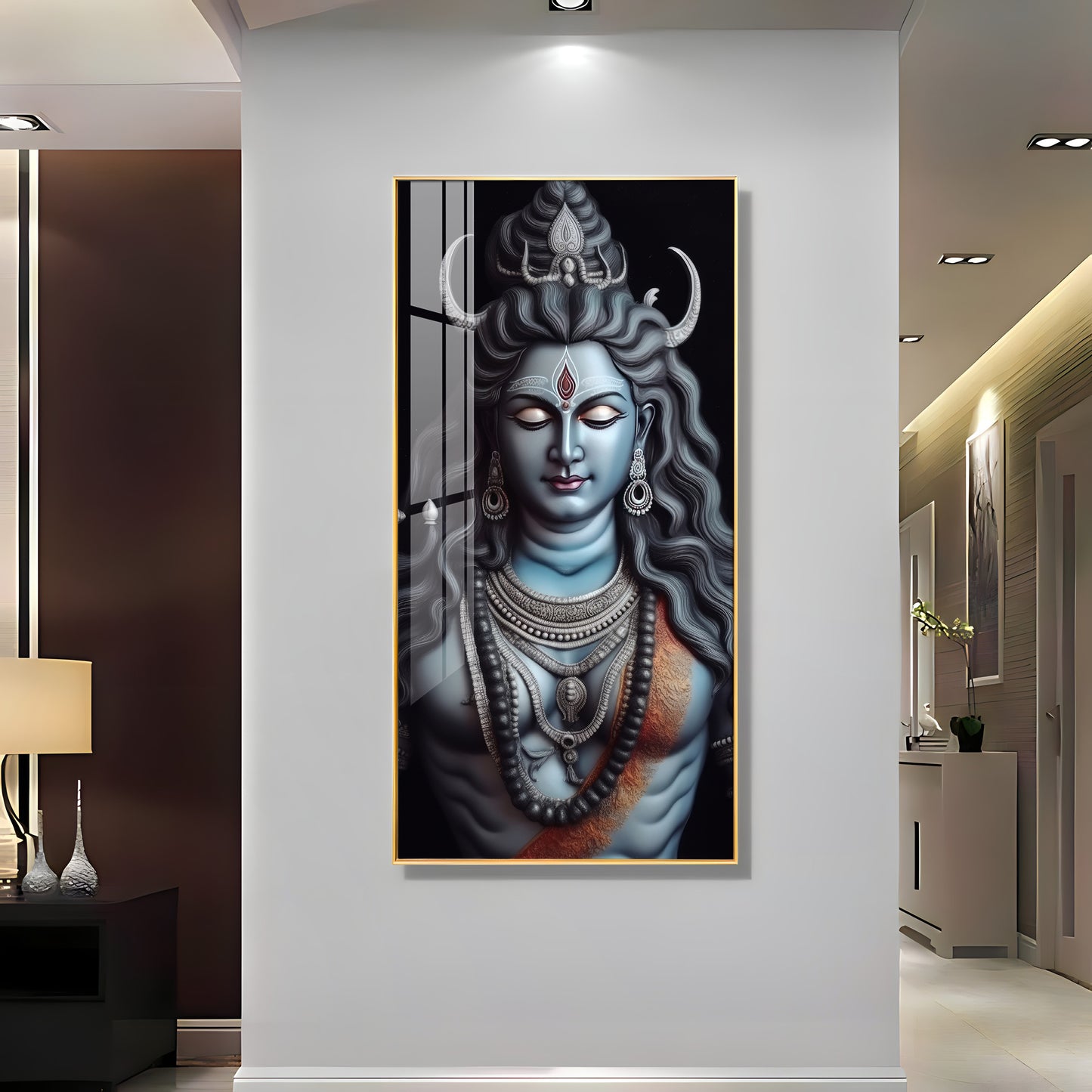 Shiv Shankar Premium Acrylic Vertical Wall Art