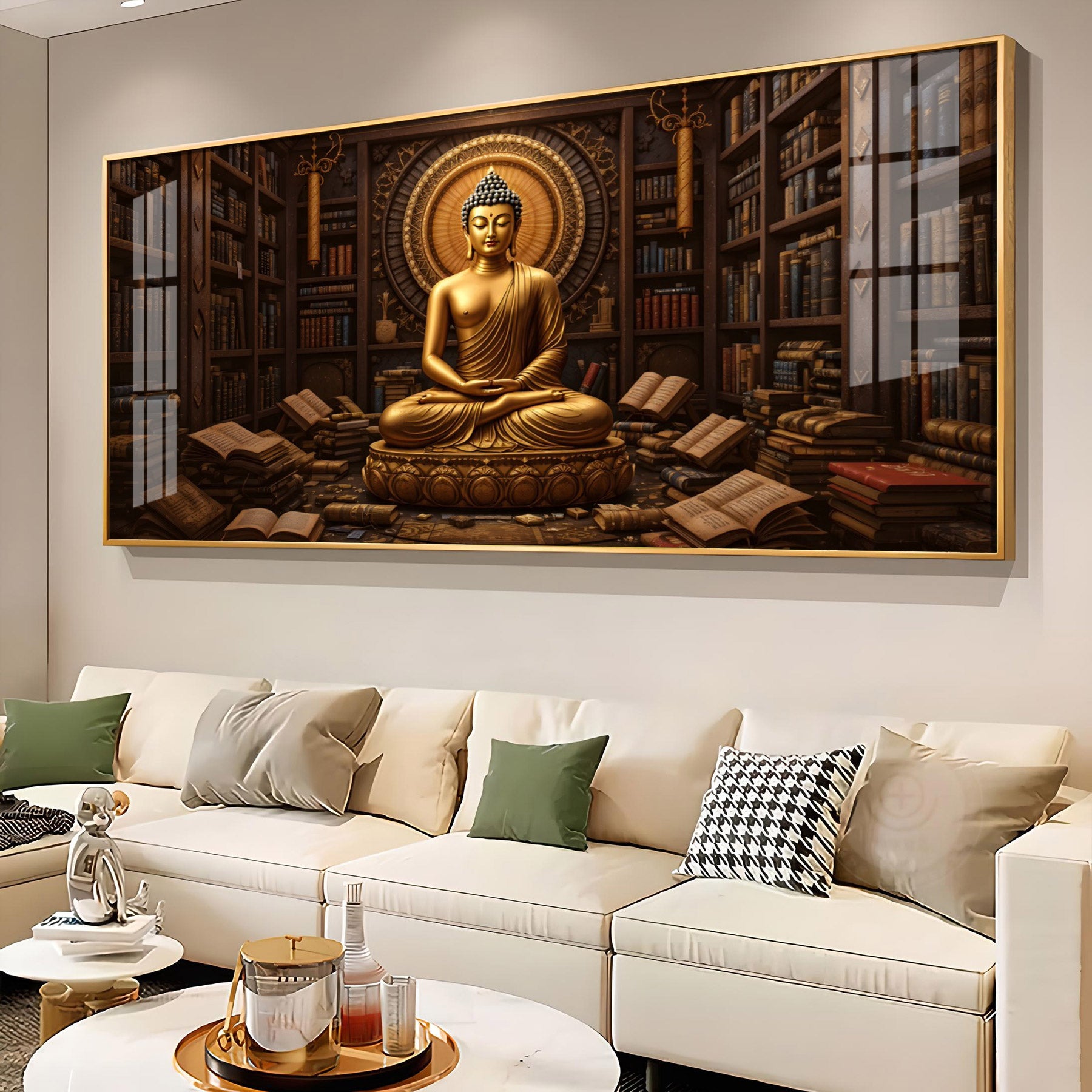 Majestic Harmony Buddha Premium Acrylic Horizontal Wall Art