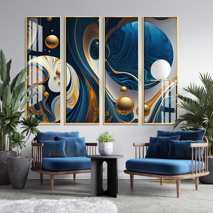 Exploring Universe Premium Acrylic Vertical Wall Art (set of 4)