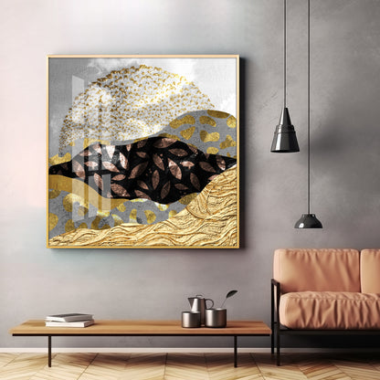 Metallic Mountains Premium Acrylic Square Wall Art