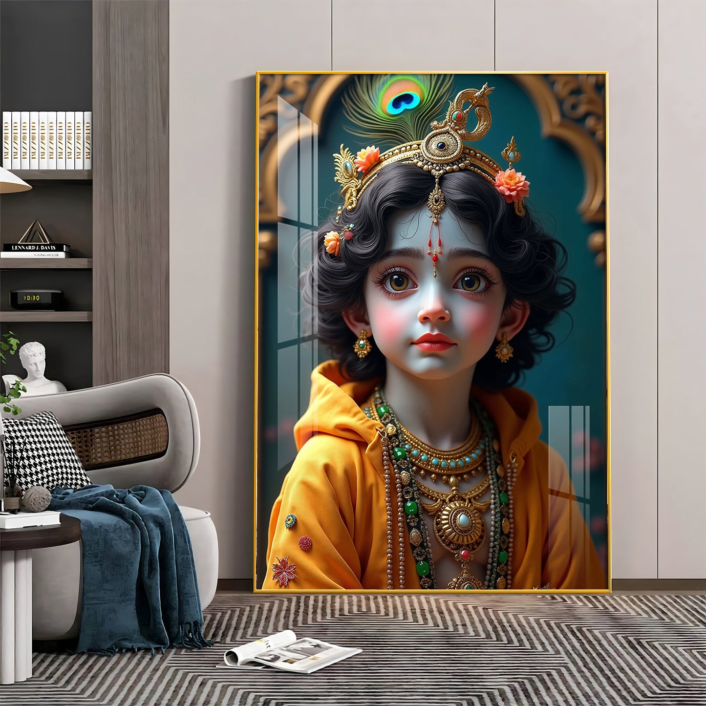 Krishna's Infinite Presence Premium Acrylic Wall Art