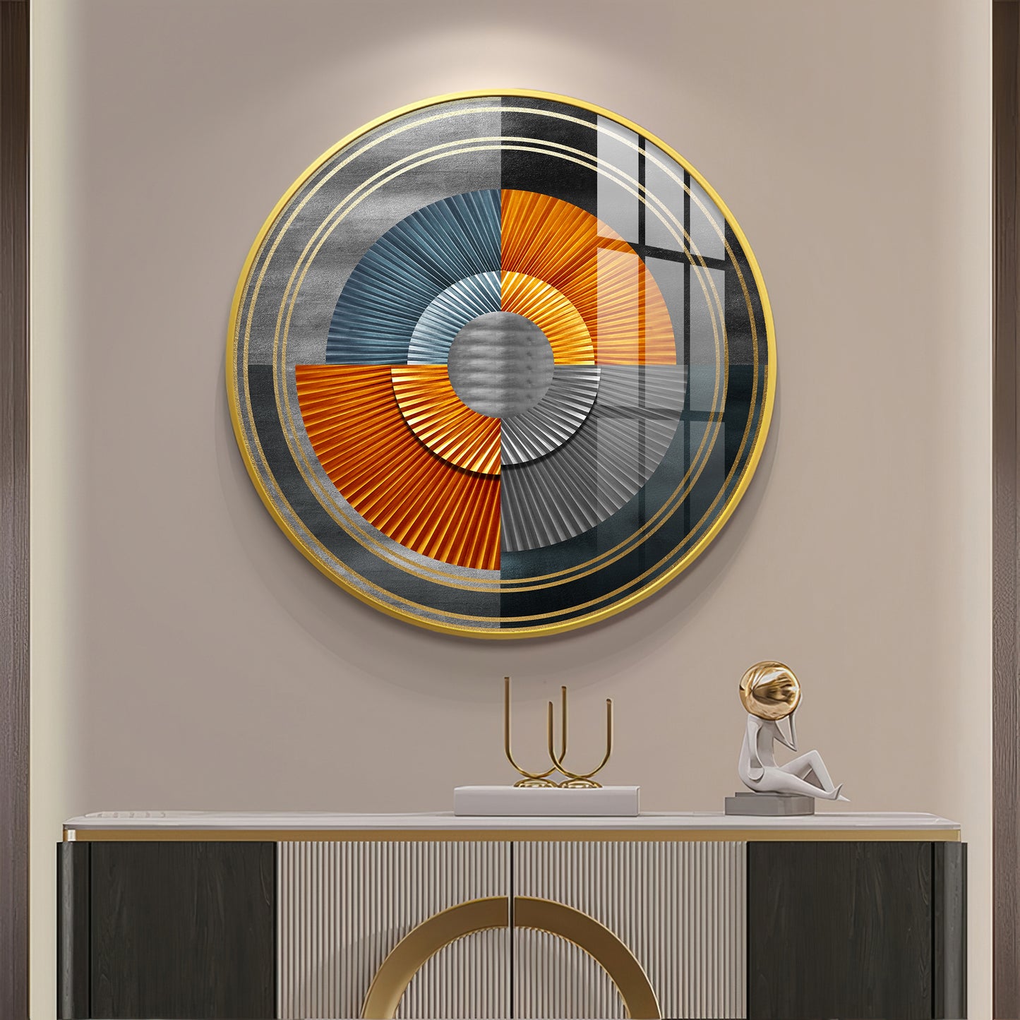 Grandeur Circle Premium Acrylic Round Wall Art