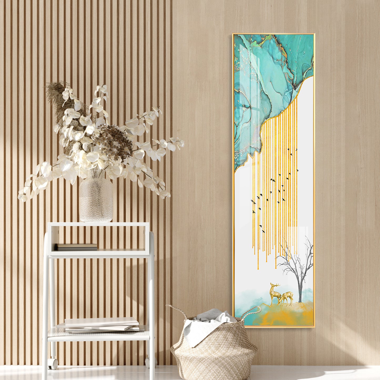 Golden Showers Premium Acrylic Vertical Wall Art