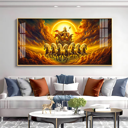 Surya Bhagwan Premium Acrylic Horizontal Wall Art