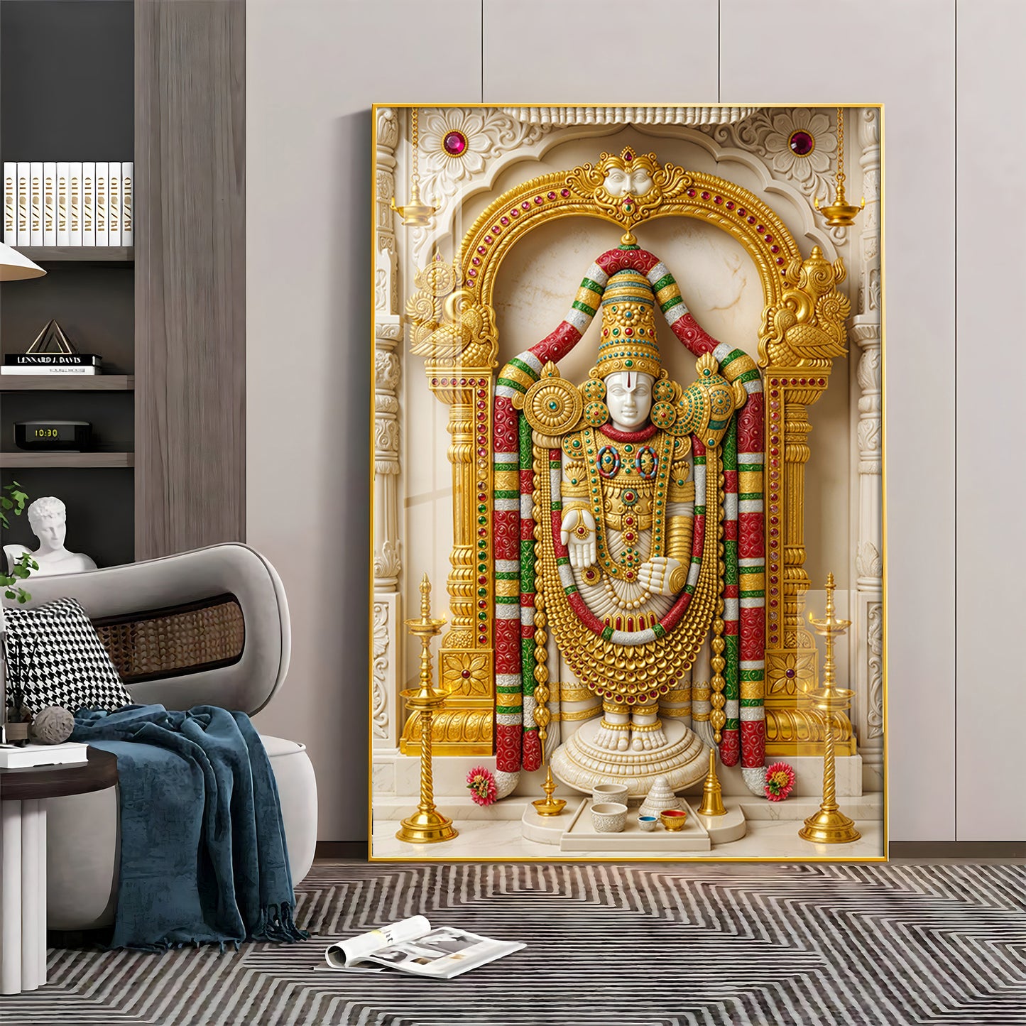 Divine Shree Venkateswara Premium Acrylic Vertical Wall Art