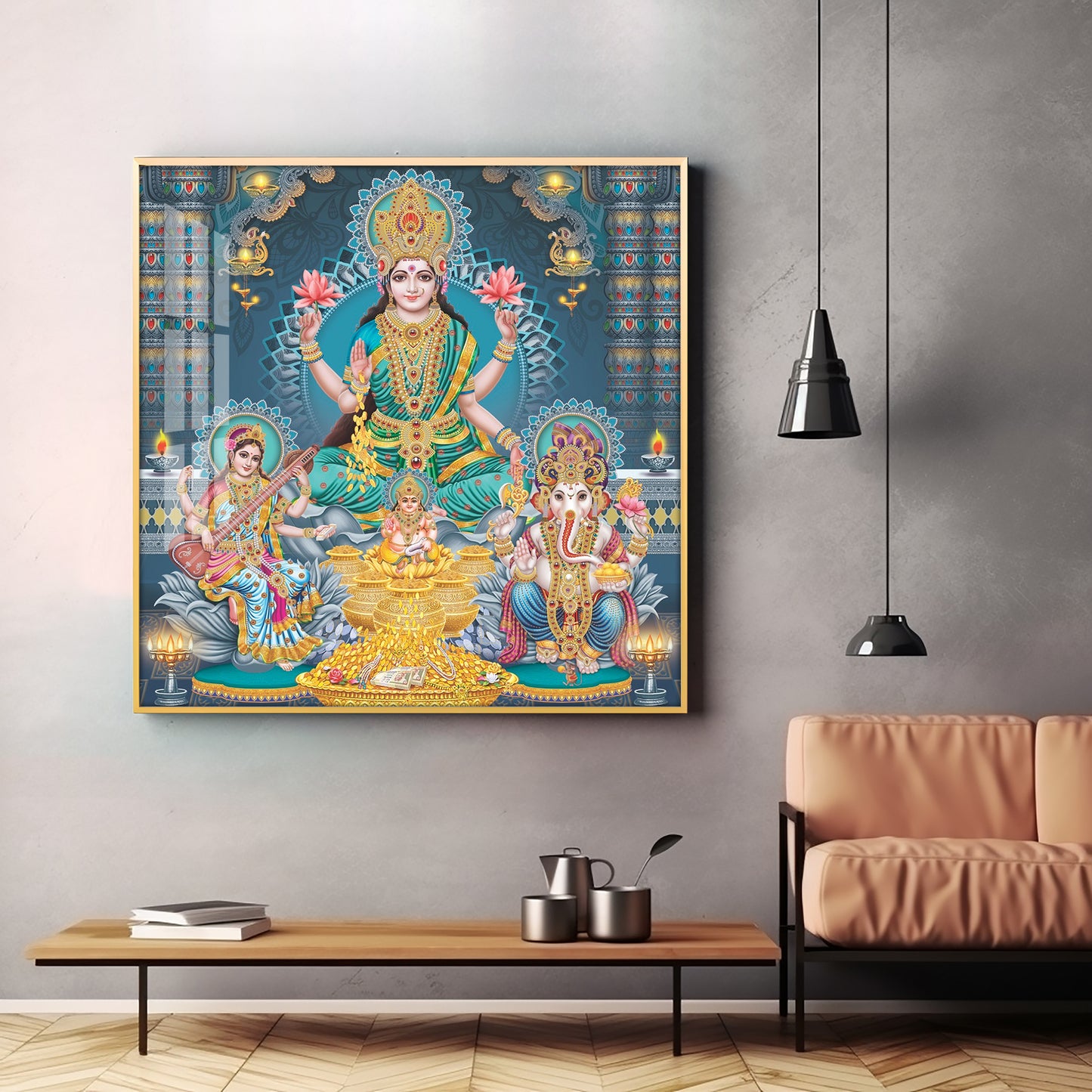 Enhanted Deities Blessings Premium Acrylic Square Wall Art