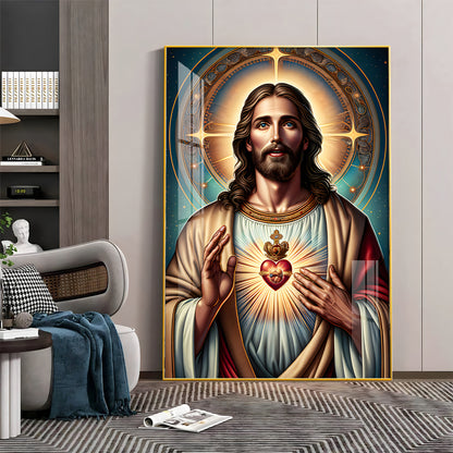 Christ's Heart Masterpiece Premium Acrylic Vertical Wall Art