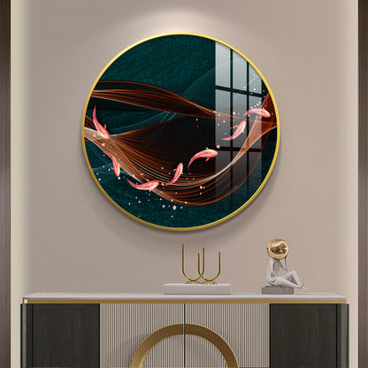 Wavebound Kio Fish Premium Acrylic Round Wall Art