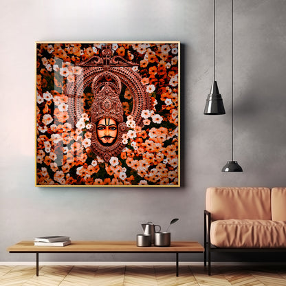 Jai Shree Shyam Baba Premium Acrylic Square Wall Art