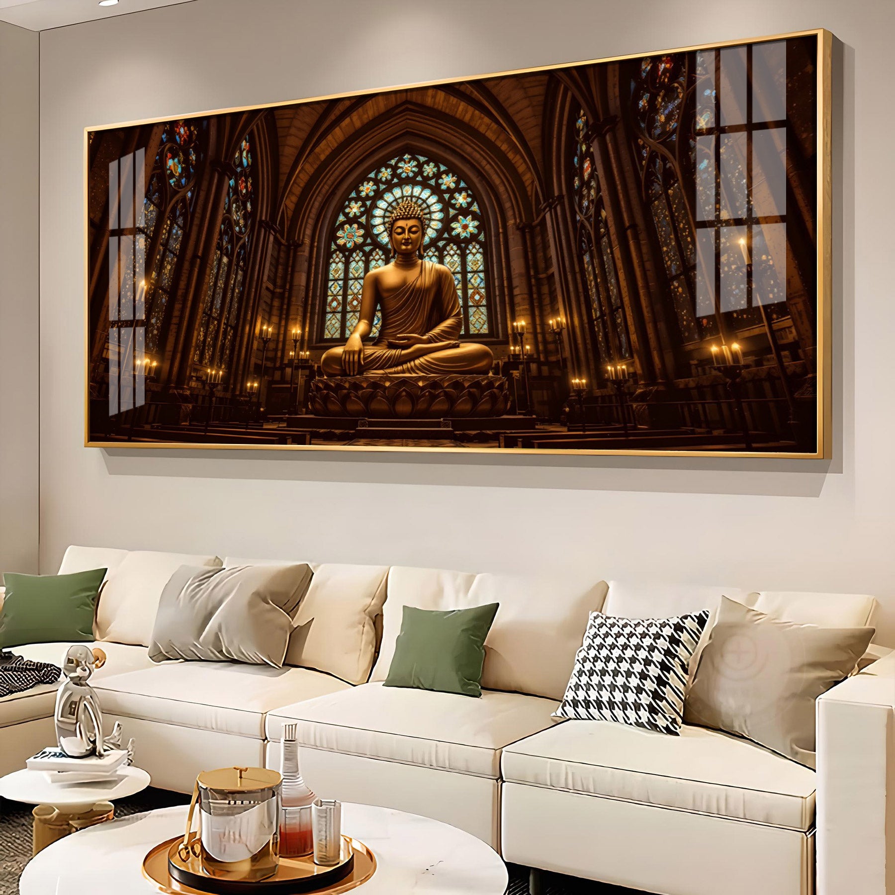 Majestic Buddha Premium Acrylic Horizontal Wall Art