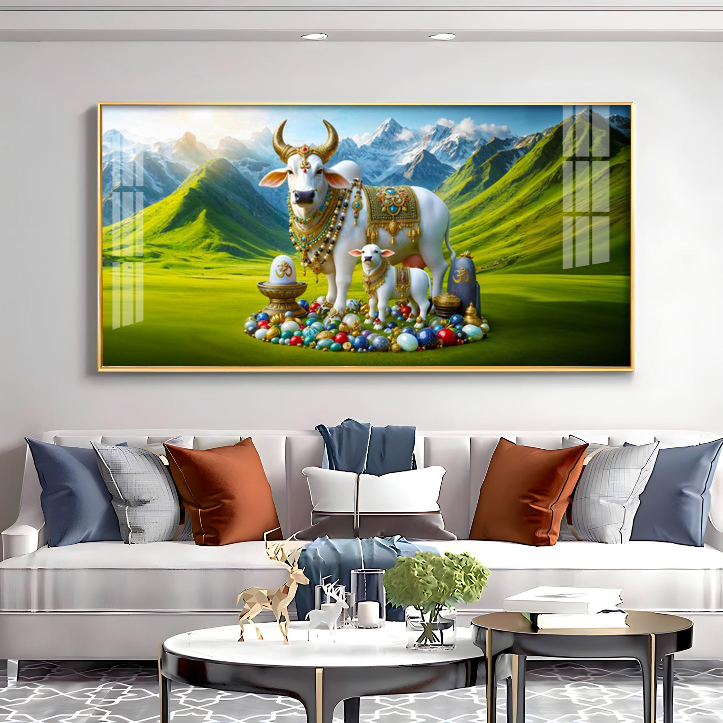 Kamadhenu Premium Acrylic Horizontal Wall Art