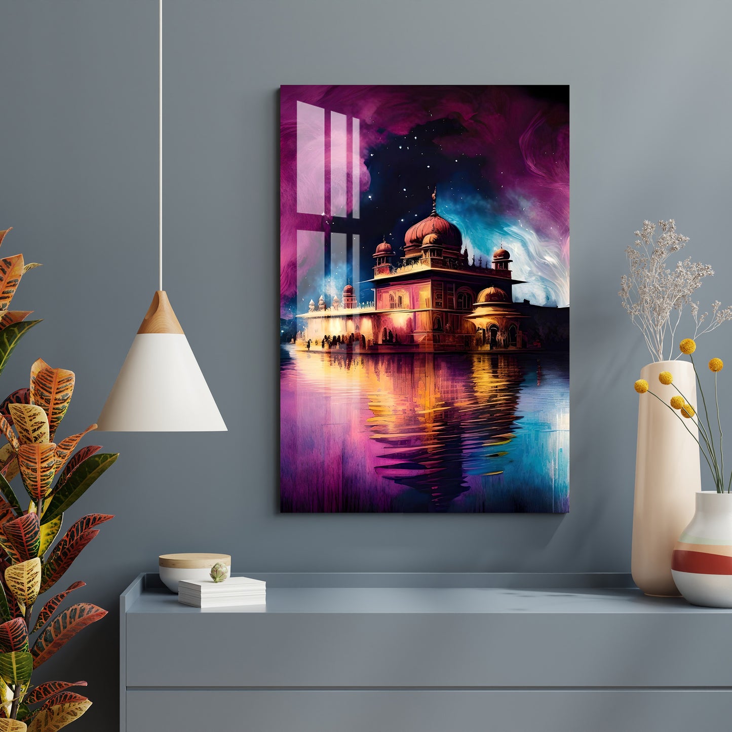 Beautiful Gurudwara Acrylic Wall Art