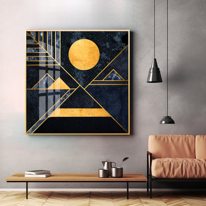 Moon & Mountains Premium Acrylic Square Wall Art