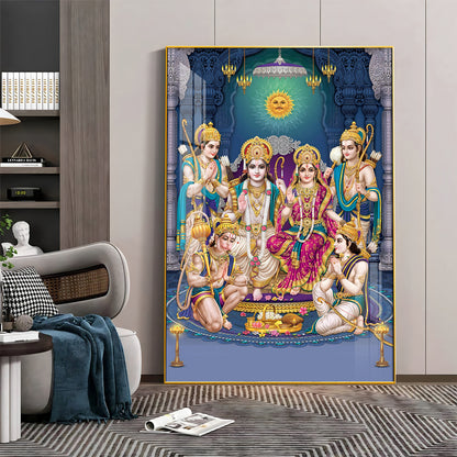 Ram Parivar Premium Acrylic Vertical Wall Art