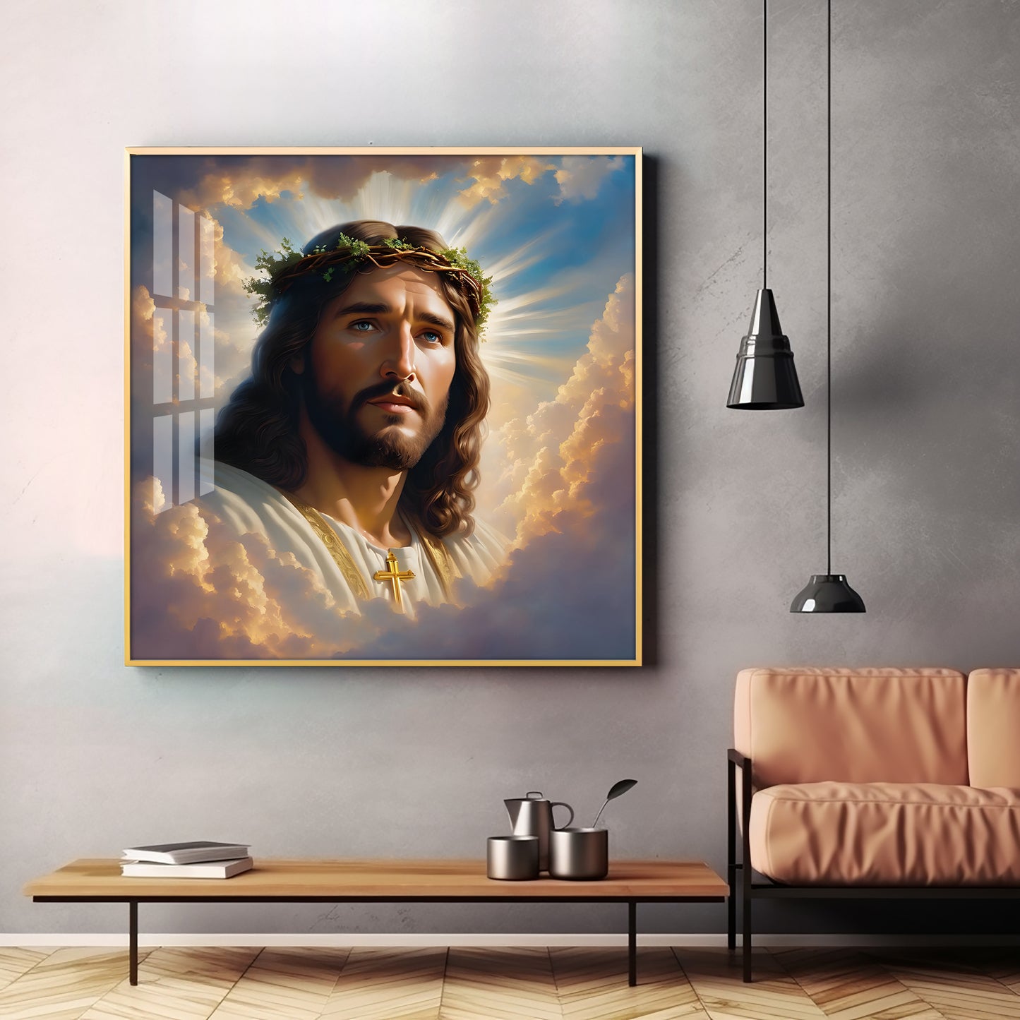 Jesus Christ Christian Premium Acrylic Square Wall Art