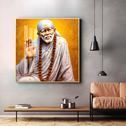 Shirdi Sai Premium Acrylic Square Wall Art