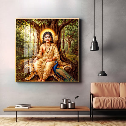 Divine Kartikeya Premium Acrylic Square Wall Art