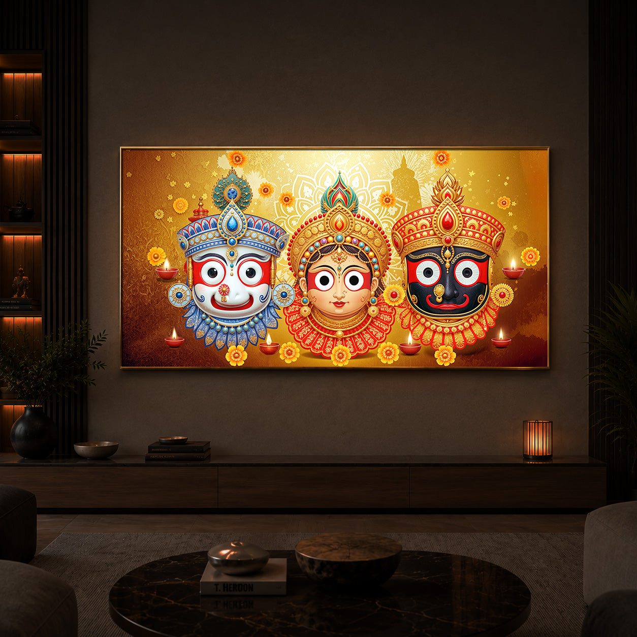Jai Jagannath Modern Luxury Backlight Horizontal Wall Art